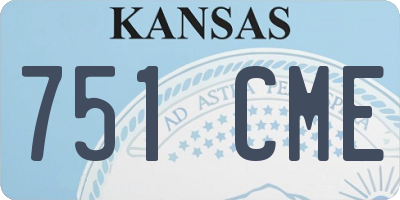 KS license plate 751CME