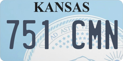 KS license plate 751CMN