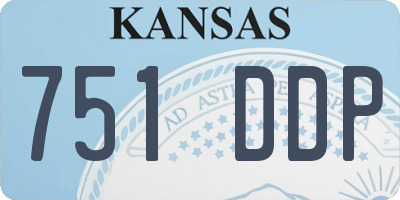 KS license plate 751DDP