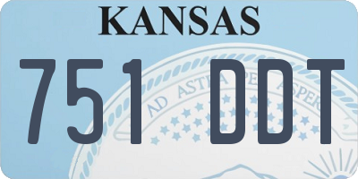 KS license plate 751DDT