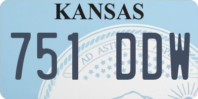 KS license plate 751DDW