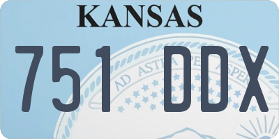 KS license plate 751DDX