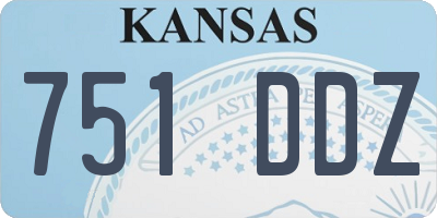 KS license plate 751DDZ