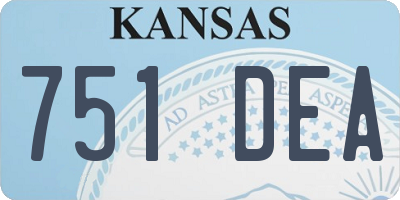 KS license plate 751DEA
