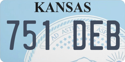 KS license plate 751DEB