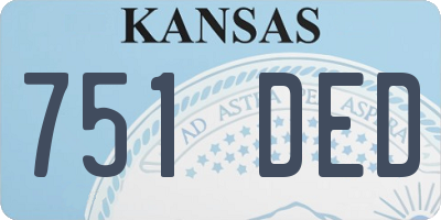 KS license plate 751DED