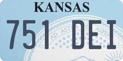 KS license plate 751DEI