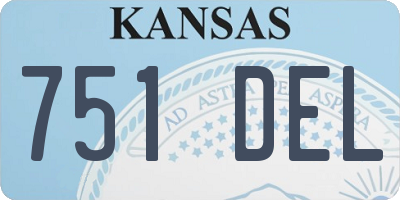 KS license plate 751DEL
