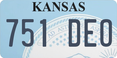 KS license plate 751DEO