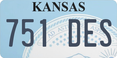 KS license plate 751DES