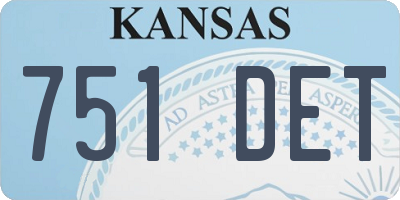 KS license plate 751DET