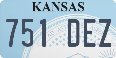 KS license plate 751DEZ