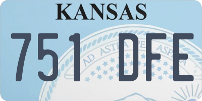 KS license plate 751DFE