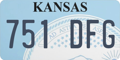 KS license plate 751DFG