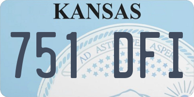 KS license plate 751DFI