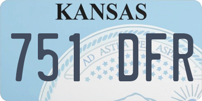 KS license plate 751DFR