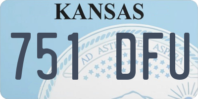KS license plate 751DFU