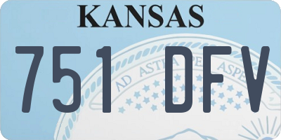 KS license plate 751DFV