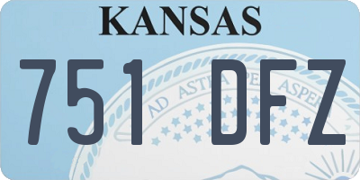KS license plate 751DFZ