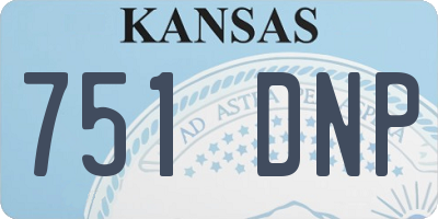 KS license plate 751DNP