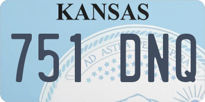 KS license plate 751DNQ