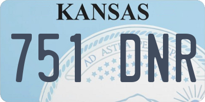KS license plate 751DNR