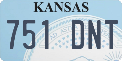 KS license plate 751DNT