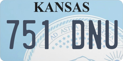 KS license plate 751DNU