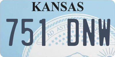 KS license plate 751DNW