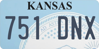 KS license plate 751DNX