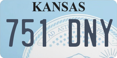 KS license plate 751DNY