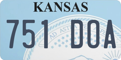 KS license plate 751DOA