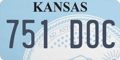 KS license plate 751DOC