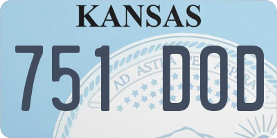 KS license plate 751DOD