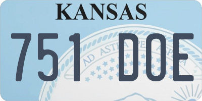 KS license plate 751DOE