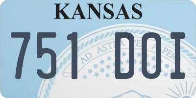 KS license plate 751DOI