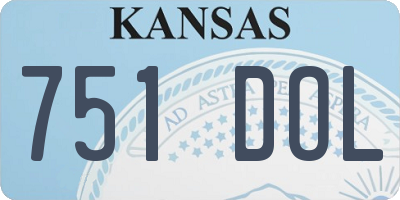 KS license plate 751DOL