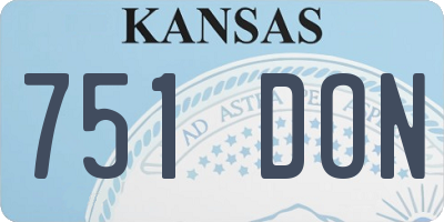 KS license plate 751DON