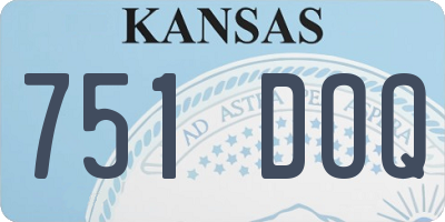 KS license plate 751DOQ