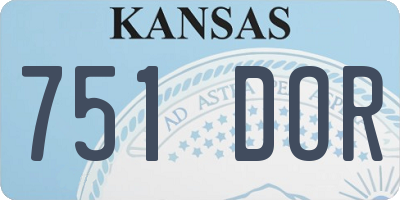 KS license plate 751DOR
