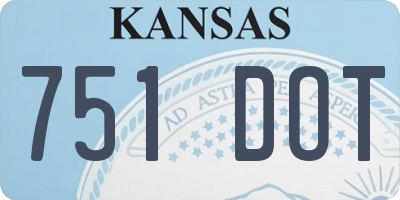 KS license plate 751DOT