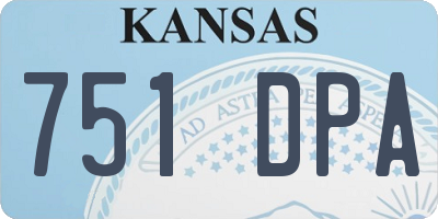KS license plate 751DPA
