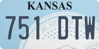 KS license plate 751DTW