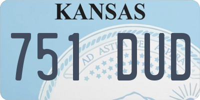 KS license plate 751DUD