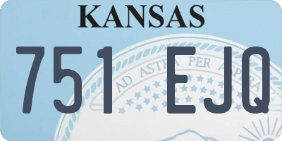 KS license plate 751EJQ
