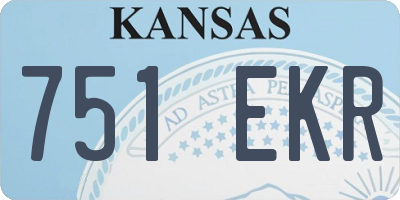 KS license plate 751EKR