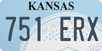 KS license plate 751ERX