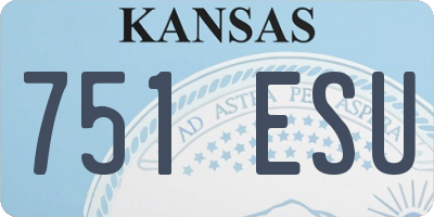 KS license plate 751ESU