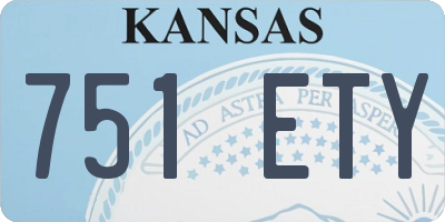 KS license plate 751ETY