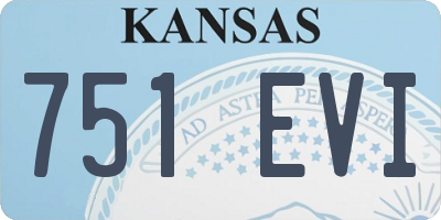 KS license plate 751EVI